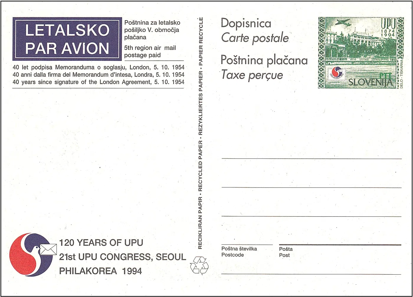 LETALSKA DOPISNICA - RAZGLEDNICA