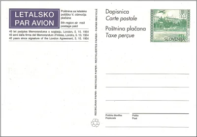 LETALSKA DOPISNICA - RAZGLEDNICA