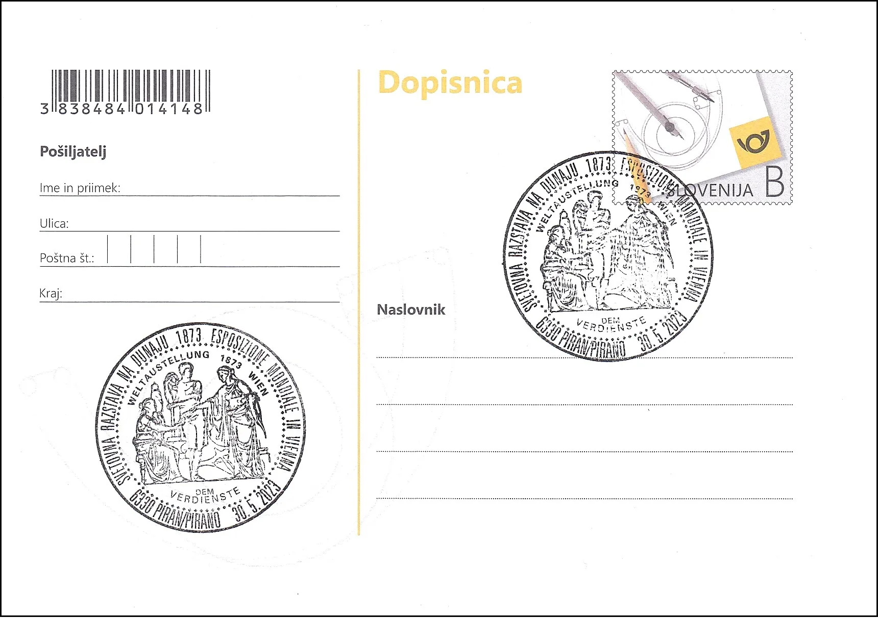 150. OBLETNICA SODELOVANJA PIRANA NA SVETOVNI RAZSTAVI NA DUNAJU