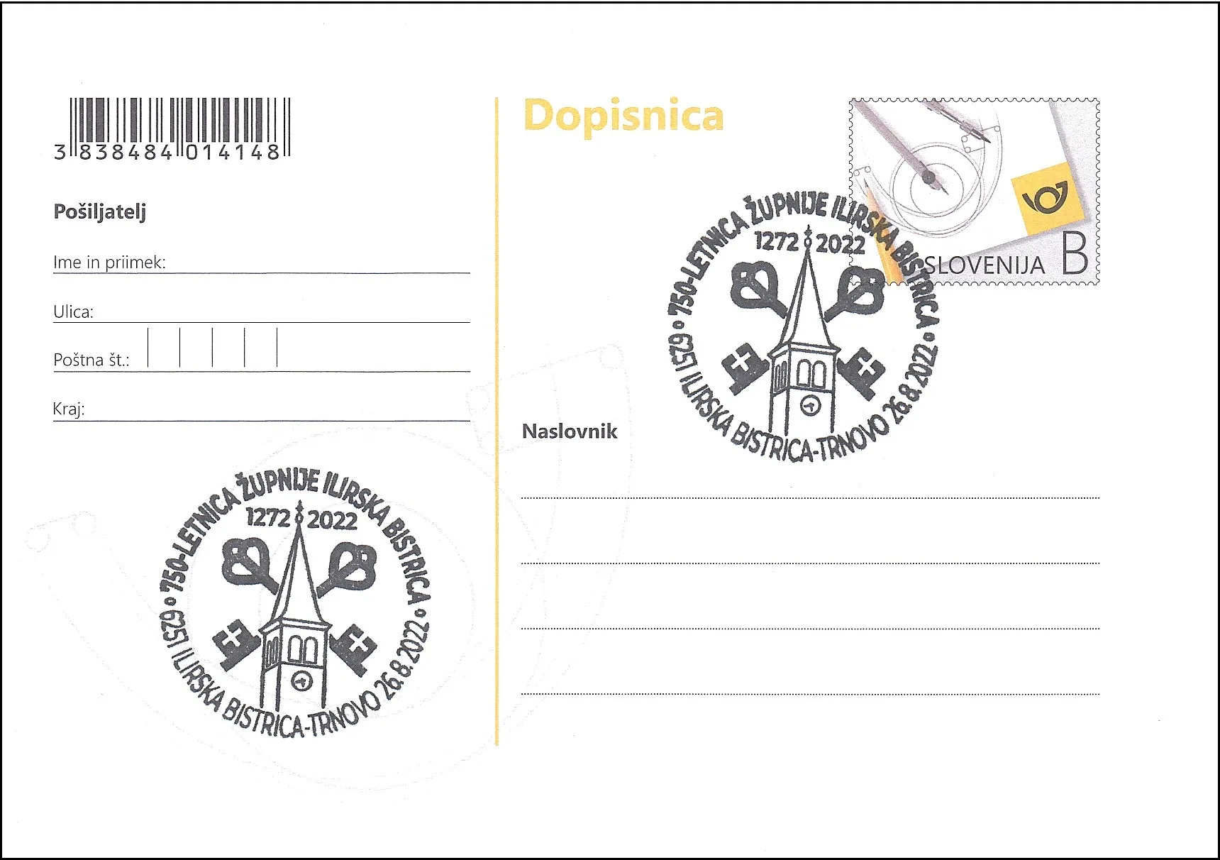 750 - LETNICA ŽUPNIJE ILIRSKA BISTRICA 1272 - 2022