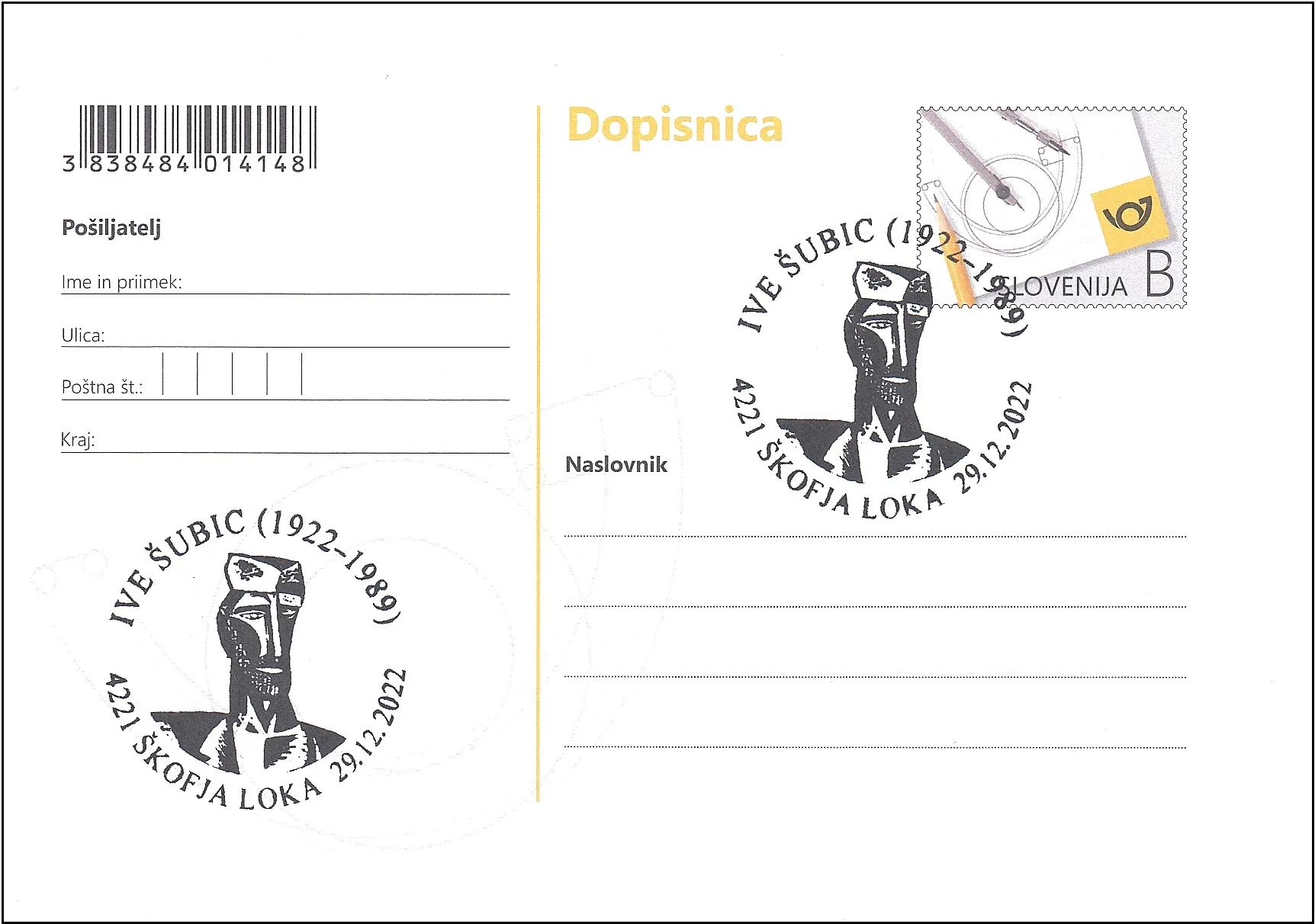 100 LET ROJSTVA IVE ŠUBIC 1922 - 1989